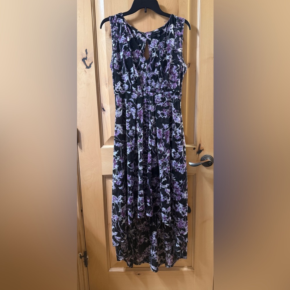 Floral Black and Purple Dress